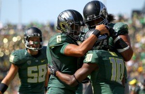 Oregon Ducks celebrate